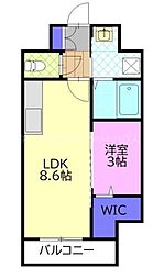 IRMS III 1LDKの間取図画像