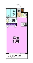 ベルホーク・YOHTO ワンルームの間取図画像