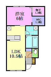 レオパレス不動前 1LDKの間取図画像