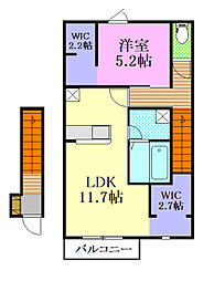 レオパレス不動前 1LDKの間取図画像