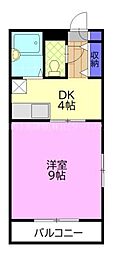 コーポグレース 1Kの間取図画像