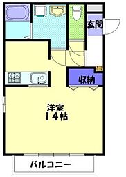 すずらんレジデンス4 1Kの間取図画像