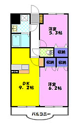 Y&Mファーストステージ 2DKの間取図画像