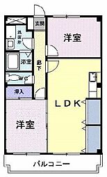 サニーガーデン 2LDKの間取図画像