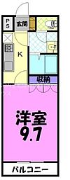 メゾン・ドゥ・ナミC棟 1Kの間取図画像
