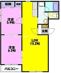 間取図画像 2LDK