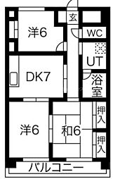 間取図画像 3DK