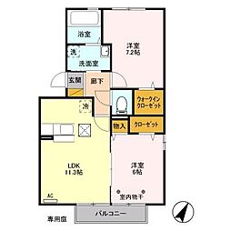 ラピタ 2LDKの間取図画像