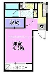 グロリアハイツ 1Kの間取図画像