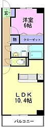 ライラック1 1LDKの間取図画像