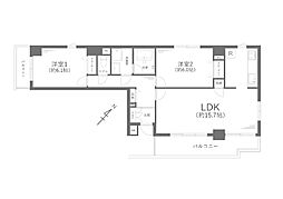 扶桑ハイツ野比海岸 2LDKの間取図画像