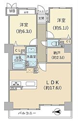 ファミールKOUZTOWER 2SLDKの間取図画像
