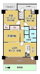 間取図画像 3LDK