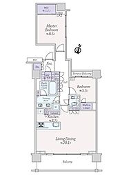 間取図画像 2LDK