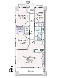間取図画像 2SLDK
