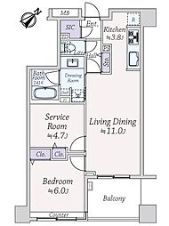 間取図画像 1SLDK