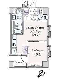 間取図画像 1LDK