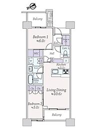 間取図画像 2LDK
