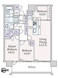 パークタワー晴海 3LDKの間取り