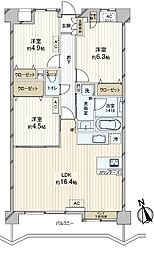オーベル湘南緑が浜 3LDKの間取図画像