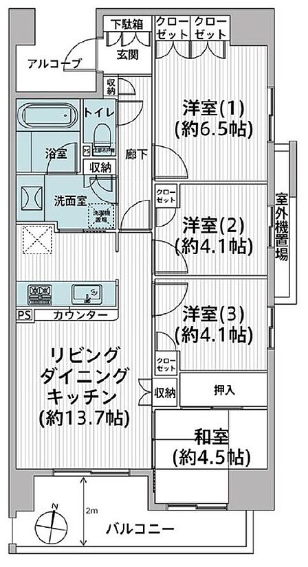 4LDKのゆとりある間取りは、子ども部屋やリモートワーク部屋、趣味のギアを置く部屋など、家族一人ひとりのプライベート空間をしっかり確保できます。