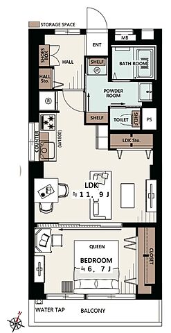 間取り 金町コーポB棟 4階/-