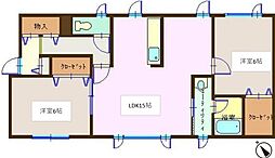 アクアテール 2LDKの間取図画像