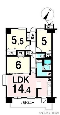 間取り エトワール河原町 8階/-