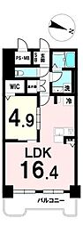 ライオンズマンション中央 1LDKの間取図画像