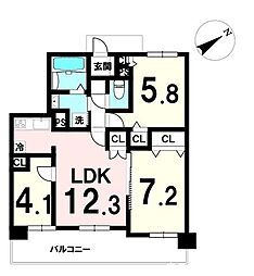 ナイス・アーバン鶴ケ谷ヒルズ 3LDKの間取図画像