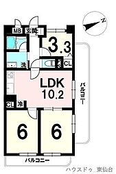 朝日プラザアネックスニュー 3LDKの間取図画像