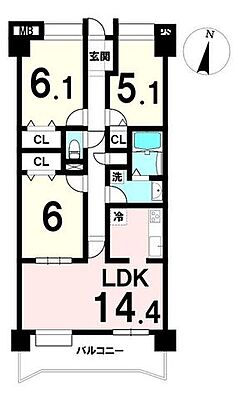 間取り ダイアパレスアポロシティ高砂21壱番館 11階/-