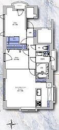 ヴィラージュ上野 2LDKの間取図画像