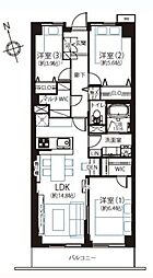 蒲田グリーンパーク 3LDKの間取図画像