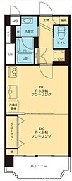 ヴィラ桜ヶ丘 1DKの間取図画像