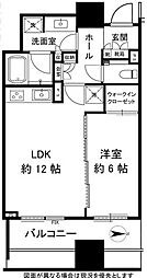 シティタワー銀座東 1LDKの間取図画像