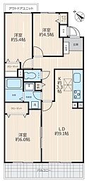 カルム都賀 3LDKの間取図画像