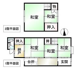 京福電気鉄道北野線 北野白梅町駅 徒歩13分 5Kの間取り