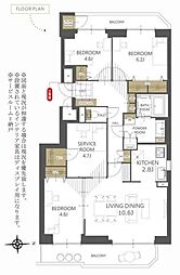 ロピアエル富丘 3SLDKの間取図画像