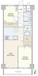 秀和深川森下町レジデンス 2LDKの間取図画像