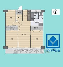 サンライフ甲子園 3LDKの間取図画像