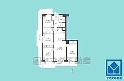 パレス南塚口1号棟 4LDKの間取図画像