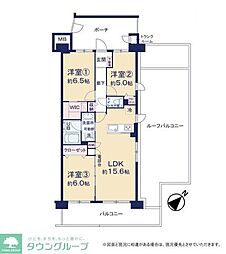 アメニクス川口 3LDKの間取図画像