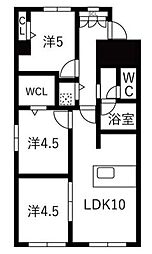 ライオンズマンション第7大通 3LDKの間取図画像