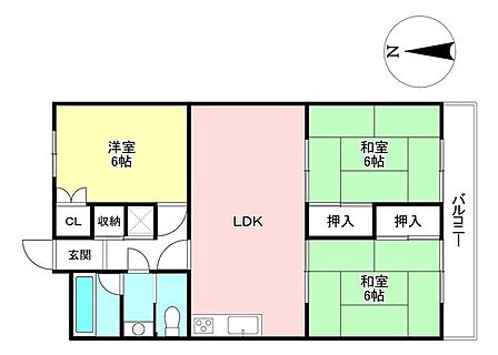 3LDK 間取り