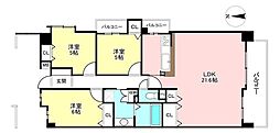 アメニティ六番町 3LDKの間取図画像