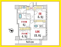 パークホームズ文京白山ヒルテラス新築未入居 2SLDKの間取図画像