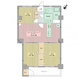 平塚シーサイドハイム 3LDKの間取図画像
