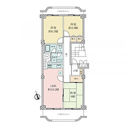 津門ハイデンス 3LDKの間取図画像