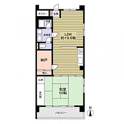 コーポ錦ヶ丘 1SLDKの間取り